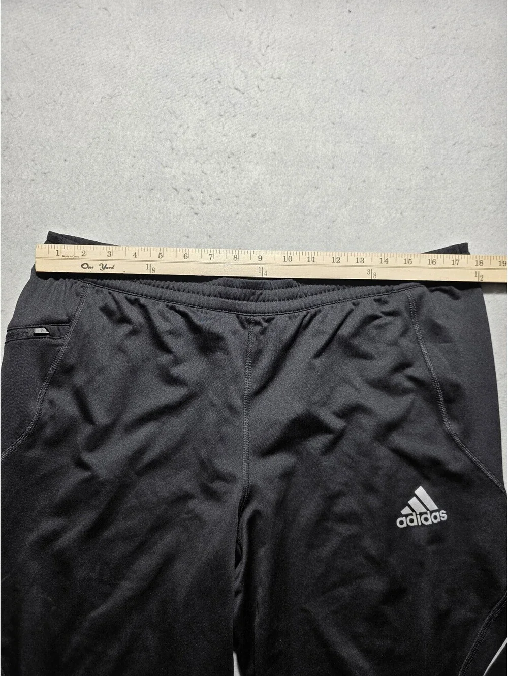 Adidas Climalite Mens Large Black Running Track Pants Zipper Ankle Style G80480